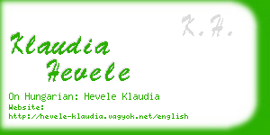 klaudia hevele business card